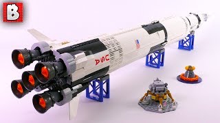 COOLEST ROCKET EVER LEGO Ideas NASA Apollo Saturn V 21309  Review Unbox Timelapse [upl. by Gould]