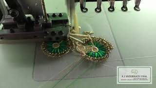 AJITCL SMART INTELLIGENT GLASS BEAD EMBROIDERY MACHINE [upl. by Noicpecnoc]