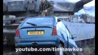 Chieftain Tank Crushes Citroen AX  Crush 49 [upl. by Merow145]