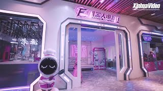 Inside Chinas new robotic restaurant in Guangzhou [upl. by Gaskin]