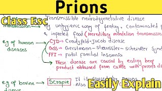 Prions  Infectious Protein Particle  Class 11 [upl. by Gerge]