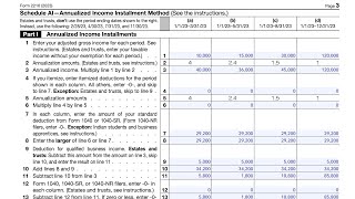 IRS Form 2210 Schedule AI walkthrough  How Schedule AI can reduceeliminate underpayment penalties [upl. by Anileh629]