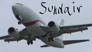 RARE Cobrex Trans Sundair Boeing 737382 YRCBK Landing at Berlin Tegel Airport [upl. by Nattie]