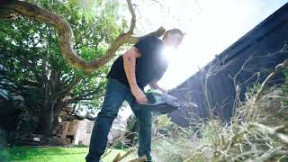 My home with Greenworks with Dave Franklin  Chainsaw [upl. by Hepzi]