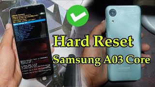 Hard Reset Samsung Galaxy A03 Core ✅ [upl. by Eihs]