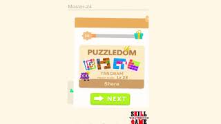 Puzzledom  Tangram  Master Level 1  50  Walkthrough [upl. by Alleen28]