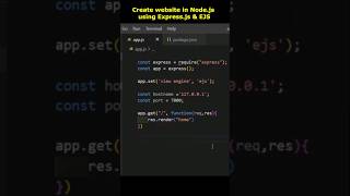 Create website in node js using ExpressJs and EJS nodejs expressjs ejs [upl. by Trix]