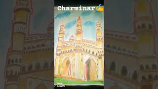 Charminar drawing ✍️💗charminar drawing shortvideo viralvideo indiancaptain sketch art [upl. by Aniretak]