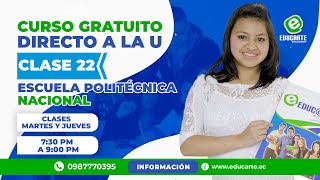 🔴Curso Gratuito📕Admisión 2024🏫Ingreso a la Universidad📚Clase 22 🧠Escuela Politécnica Nacional EPN [upl. by Obocaj]