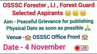 Osssc  Forest guard Forester Li  Physical date peaceful Protest  November 4  live [upl. by Anelegna933]