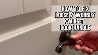 How to fix loose wobbly Kwikset door handle DIY video kwikset doorhandle bigalrepairs [upl. by Innig]