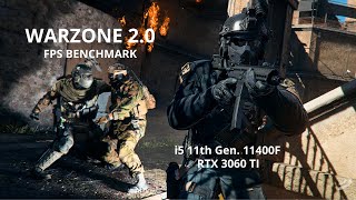 Warzone 20 benchmark on i5 11th Gen 11400F  RTX 3060 Ti [upl. by Knowland]