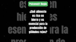 367 Alimento rico en hierro y que ayuda en la producción de glóbulos rojos [upl. by Adamsen]