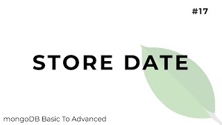 Store date in mongoDB [upl. by Mansur]