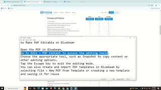 How to Make Pdf Editable on Bluebeam [upl. by Kcirddot705]