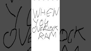 when you overclock ram ram overclocking diypc meme dimmslot gamingpc [upl. by Eseilanna]