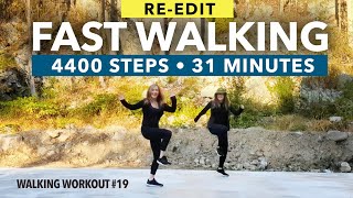 Fast Walking Workout 19 REEDIT 4400 Steps [upl. by Idet]