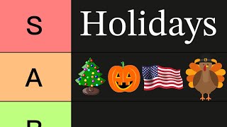 Holiday Tier List [upl. by Nealson]