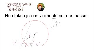 Hoe teken je een algemene vierhoek met een passer en geodriehoek Hoe vind je punt D SCHETS MAKEN [upl. by Anglo829]