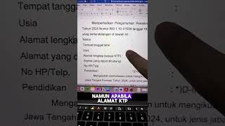 Cara Pengisian Alamat Pada Surat Lamaran CASN 2024 [upl. by Ramuk338]