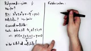 Nollställen till tredjegradspolynom och hur polynomdivision kommer till nytta [upl. by Aelber]