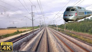 4K TGV Cabride Paris Montparnasse  Rennes en TGV Atlantique [upl. by Hoffer]