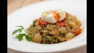 Quinoa con verduras y huevo flor  Karlos Arguiñano [upl. by Euqinitram297]