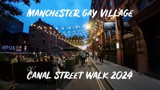 Manchester Gay Village UK Nightlife  Canal Richmond and Bloom Streets  Saturday Night July 2024 [upl. by Piderit]