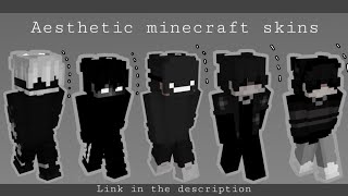 25 aesthetic minecraft skins  black  link in the description [upl. by Atteirneh]