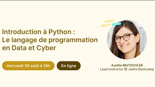 Workshop  Introduction à Python [upl. by Elicul]