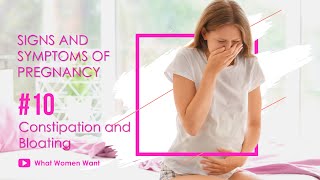 10 Constipation and Bloating Signs and Symptoms of Pregnancy  Bloating in pregnancy [upl. by Ahcorb]