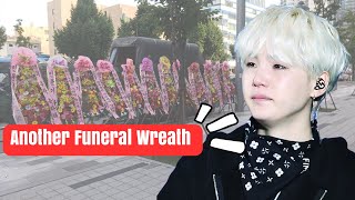 AntiFans send Funeral Wreaths for BTS Suga [upl. by Ativahs]