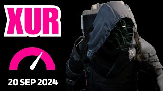 Where is XUR Today Destiny 1 D1 XUR Location and Official Inventory and Loot 20 Sep 2024 Sep2024 [upl. by Adniram]