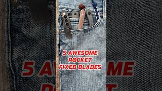 5 Awesome Pocket Fixed Blades edc youtubeshorts shorts knife [upl. by Nido]