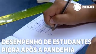 Desempenho de estudantes piora após a pandemia [upl. by Eugene635]