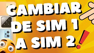 Cómo cambiar de SIM 1 a SIM 2 para activar Datos Xiaomi Redmi Note 12 12S 13 13T Pro 12C [upl. by Anabella729]