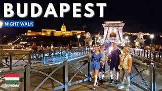 Budapest 4K Night Walking Tour  Exploring the Citys Magic After Dark [upl. by Trixie]