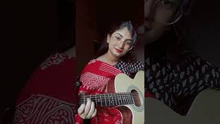 Madhu Maloti 🪷🏵️🕊️  Niharika  Sandhya Mukharjee  cover by guitar 🎸 shorts song music art [upl. by Eidson]