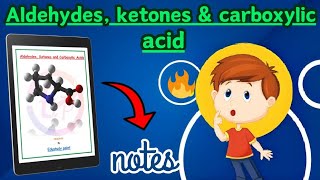 Aldehyde ketone and carboxylic acids Class 12th Chemistry ch8 Best NOTES  Edustudypoint [upl. by Humfried]