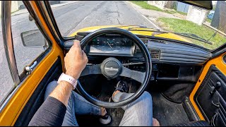 1976 Fiat 126p 06 23HP  POV Test Drive 1268 Joe Black [upl. by Nalad219]