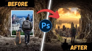 Blending Photos Together with Photoshop Manipulation  Timelapse Tutorial [upl. by Torruella]