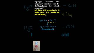 Distinguish Propyl Alcohol Vs Isopropyl Alcohol youtubeshorts kcet neet [upl. by Stegman]