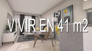 VIVIR EN 41 m2 Un apartamento moderno y luminoso [upl. by Tamsky]