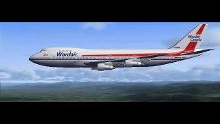 FSX Wardair Boeing 747200 Toronto Pearson to Leeds Bradford [upl. by Annayi]