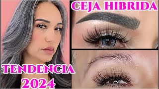 CEJAS HIBRIDAS EN PIEL MADURA🤔 TENDENCIA 2024 TUTORIAL PASO A PASO [upl. by Fotinas]