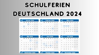 Schulferien Deutschland 2024 [upl. by Kare182]