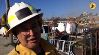 Fire at former Fort Ord stockade  Marina Fire Div Chief Hincley describes [upl. by Yelra]