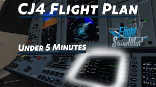 Cessna Citation CJ4 Flight Plan Tutorial  MSFS [upl. by Tennes]