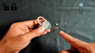 Open a lock without key Safety Pin Hack [upl. by Annaert]