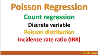 Poisson count regression discrete variable Incidence rate ratio [upl. by Anelrac]